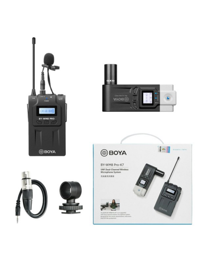 BOYA Wireless Mic UHF Dual-Channel Wireless Micro BOYA Wireless Mic UHF Dual-Channel Wireless Micro