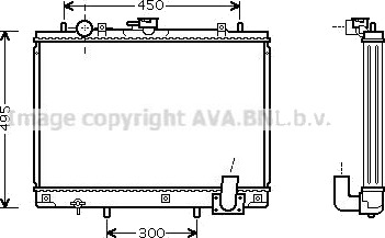 PRASCO MT2161 Radiator motorkjøling PRASCO MT2161 Radiator motorkjøling