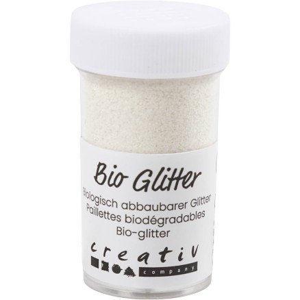 Diverse Biologisk nedbrytbart glitter hvit 27 ml 15 g 1 boks
