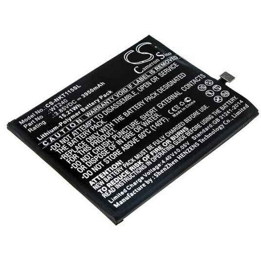 Nokia TA-1164 batteri (3950 mAh 3.85 V, Sort)