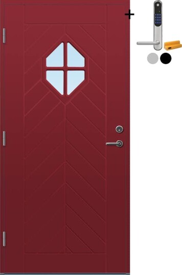Ytterdør Bygg1 Norefjell med Yale Doorman Classic Home