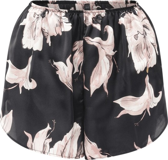Hunkemöller Short Satin Flower Black XS Hunkemöller Short Satin Flower Black XS