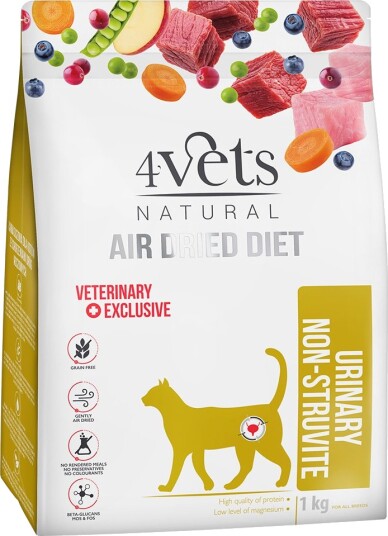 4Vets Natural Feline Urinary Tørrfôr 2x1kg