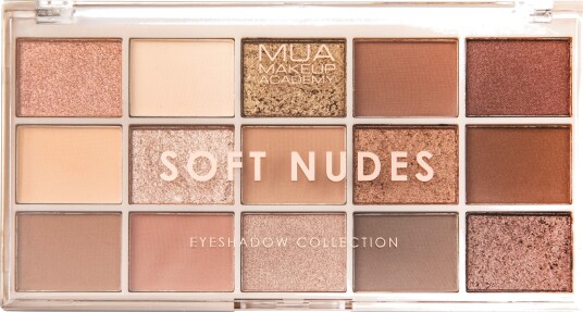 MUA Makeup Academy Eyeshadow Palette 15 Shades Soft Nudes