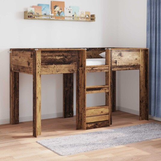 Køyeseng for Barn Gammelt tre 75 x 190 cm Konstruert tre Køyeseng for Barn Gammelt tre 75 x 190 cm Konstruert tre