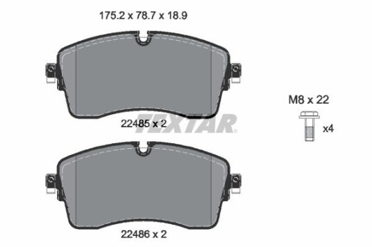 Bremseklosser TEXTAR 2248503 Bremseklosser TEXTAR 2248503