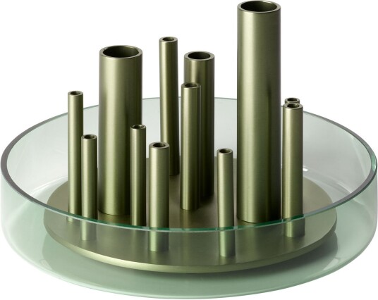 Fritz Hansen Ikeru Vase Aluminium/forest Green Low Vaser Jaime Hayón Grønn