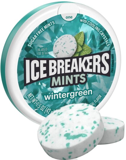 Ice Breakers Wintergreen Sukkerfrie Sukkertøy med Mintsmak 42 gram USA Import