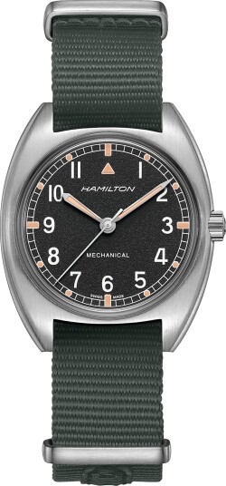 Hamilton Herreklokke H76419931 Khaki Aviation Sort/Tekstil Ø36 mm