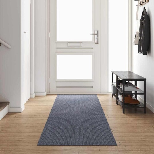  Teppeløper Lysegrå 80 x 400 cm stoff