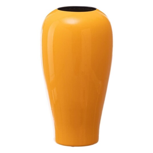 Bigbuy Home Vase 21,5 X 21,5 X 41 Cm Keramikk Gul