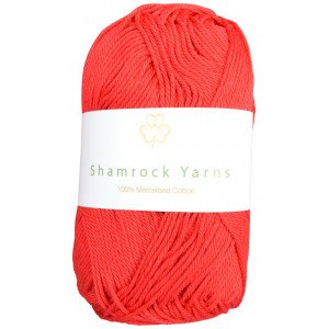 Shamrock Yarns Mercerisert Bomull 19 Rød
