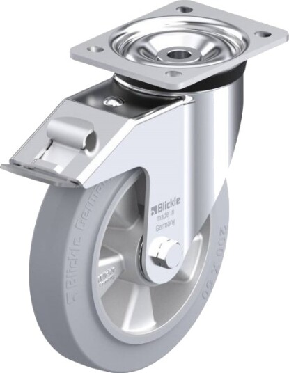 Blickle 656157 Lk-Alev 200K-Fi-Sg Styrehjul Med Bremse Hjuldiameter 200 Mm Bæreevne (Maks) 500 Kg 1 Stk