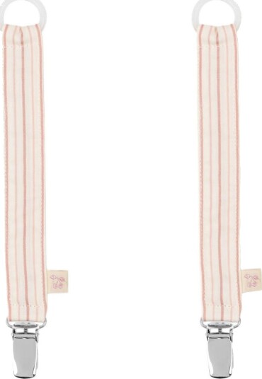 Konges Sløjd Smokkesnorer - 2-pack - Stripie Petite Rose - Konges Sløjd - OneSize - Smokkebånd Hvit Rosa Konges Sløjd Smokkesnorer - 2-pack - Stripie Petite Rose - Konges Sløjd - OneSize - Smokkebånd Hvit Rosa