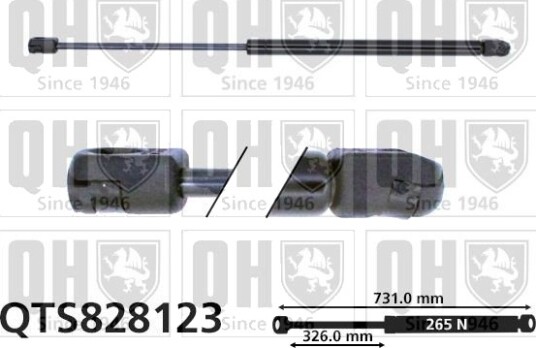 Gassfjær, motorpanser QUINTON HAZELL QTS828123