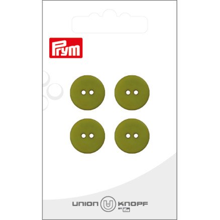 Prym flat plastknapp oliven 15 mm 4 stk Prym flat plastknapp oliven 15 mm 4 stk