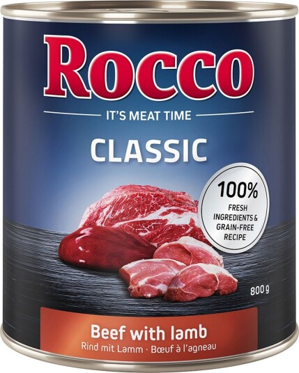 Rocco Våtfôr Økonomi Classic Storfekjøtt Med Lam 12 X 800 G