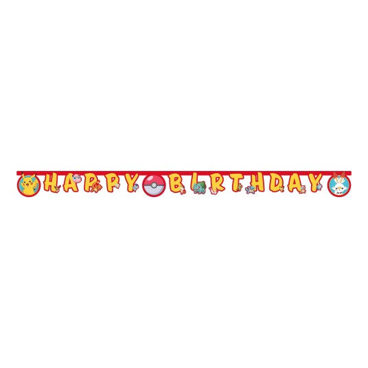 Globos Europe Girlander Happy Birthday Pokémon 98399
