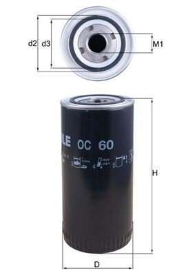 Oljefilter KNECHT OC 60 Oljefilter KNECHT OC 60