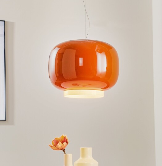 Pendellampe Foscarini Chouchin 1 dimmbar Oransje Kjøkken Glass Design 31 Oransje