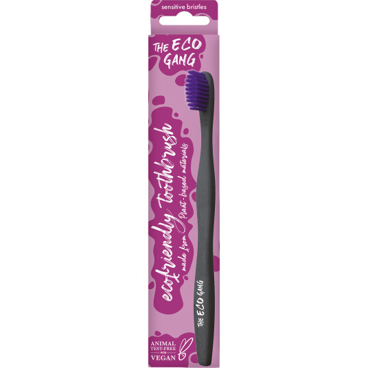 Miljøvennlig tannbørste The Eco Gang Plantbased Sensitive Bristles LILLA BØRSTEHÅR