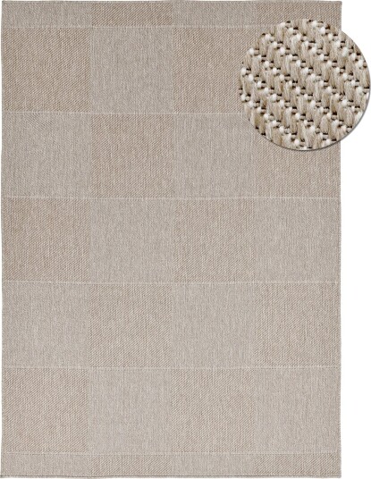 Innendørs/Utendørs tepper utomhusmatta Ava beige Størrelse: 200 x 290 cm