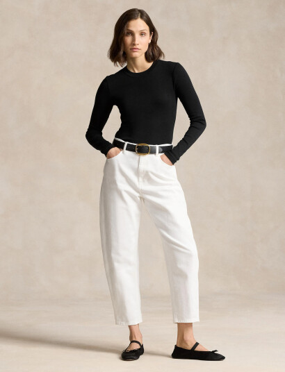 Polo Ralph Lauren Slim Fit Cotton Long-Sleeve Tee - Black - XS Polo Ralph Lauren Slim Fit Cotton Long-Sleeve Tee - Black - XS