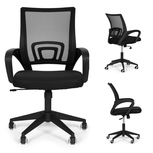 Kontorstol ergonomisk svart ModernHome kontorstol med hjul Kontorstol ergonomisk svart ModernHome kontorstol med hjul