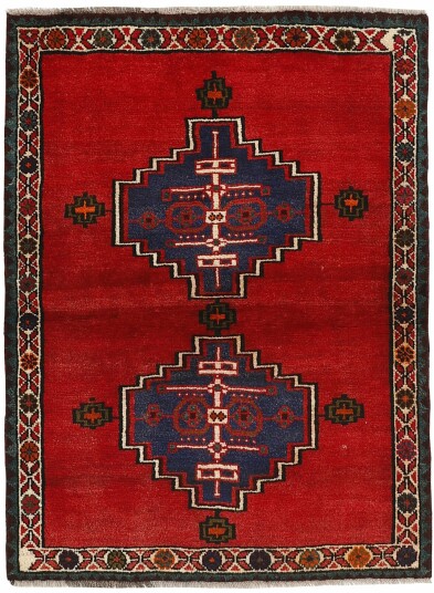 Håndknyttet. Opphav: Persia Kashghai Teppe 110x145