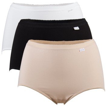 Damella Truser 3P Classic Cotton Hipster Mixed bomull X-Large Dame Damella Truser 3P Classic Cotton Hipster Mixed bomull X-Large Dame
