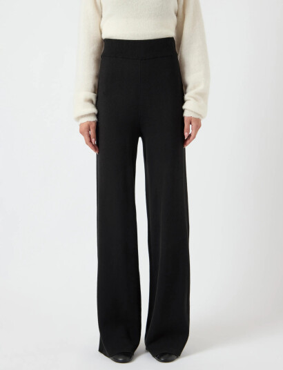 YAS Yasfonny Hw Knit Pant S. Noos   Black   L