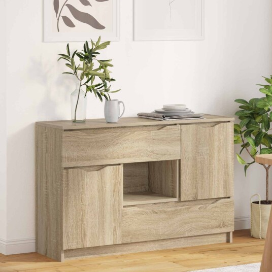  Serviesskap med skuff Sonoma eik 100 x 30 x 65,6 Konstruert tre