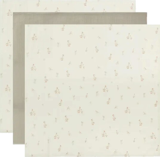 Bebe Jou Muslin Håndkle 70x70 cm Dear Goose 3 stk.