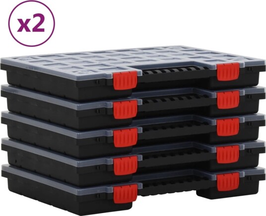 Sorteringsbokser 10 stk 40x30x5 cm polypropylen Sorteringsbokser 10 stk 40x30x5 cm polypropylen