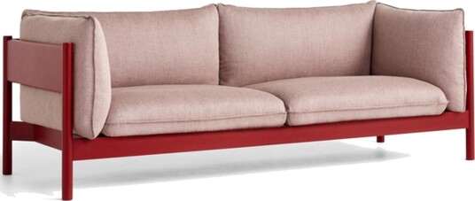 Hay Arbour 3 seters sofa Rød bøk/re wool 648