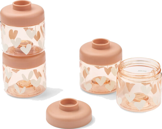 Liewood Dominique barnematglass 100 ml 4 pakning Sweethearts pale tuscany