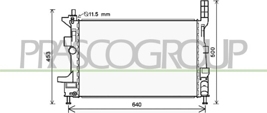 PRASCO FD428R003 Radiator motorkjøling