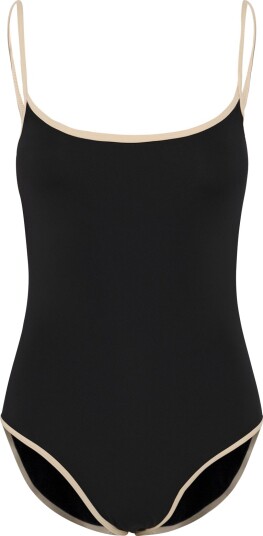 TOTEME Stripe Edge Swimsuit Black L