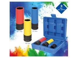 Brilliant Tools Støpselsett 1/2" Metrisk 3 Hoder 17-21mm Aluminium