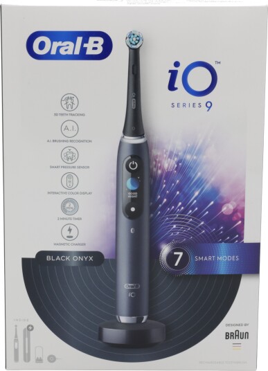 Oral-B iO Series 9 Elektrisk Tannbørste Svart med AI-overvåkning Oral-B iO Series 9 Elektrisk Tannbørste Svart med AI-overvåkning