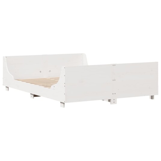 Sengeramme uten madrass hvit 140x200 cm heltre furu 8721102977169