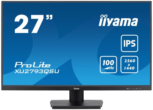 Iiyama ProLite XU2793QSU 27" QHD IPS Skjerm med 100Hz og Innebygde Høyttalere Iiyama ProLite XU2793QSU 27" QHD IPS Skjerm med 100Hz og Innebygde Høyttalere