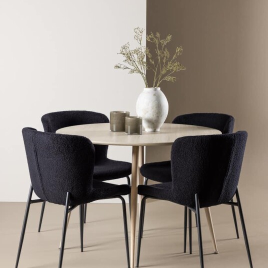 Venture Home Spisegruppe Venture Home Plaza Ø100 med 4 stk Modesto Stoler GR24476