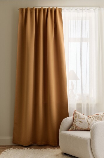 &Home Mørkleggingsgardin Linnie 1 pakning Orange