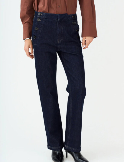 Pieszak Pd-Jenora Cropped Sailor Jeans Wash - Navy - 29
