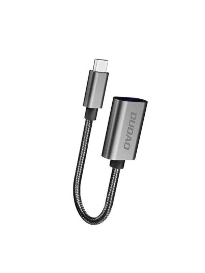 Dudao L15T USB C to USB A OTG Adapter Gray 