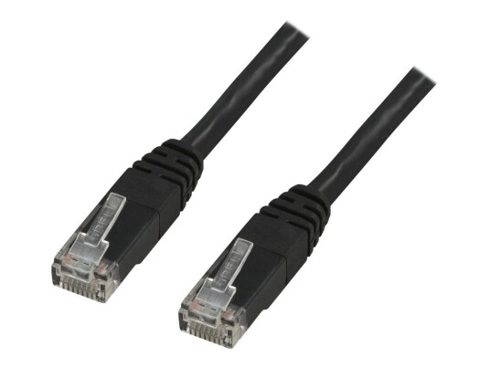Deltaco Cat6 Koblingskabel 7 m U/UTP RJ-45 Hann til Hann Svart