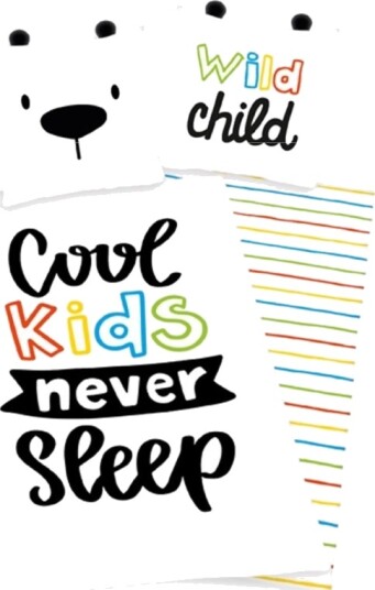 Cool Kids Never Sleep Sengetøj 100 Procent Bomuld