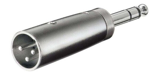 Pro XLR Adapter 3pin XLR M - Jack M Pro XLR Adapter 3pin XLR M - Jack M