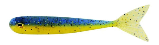 Westin Megateez V-tail softbait, 9 cm, 3 pk - Blue n' yellow
